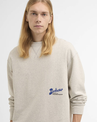 BARBOUR BLYTHE CREW NECK JUMPER - NEUTRAL MARL