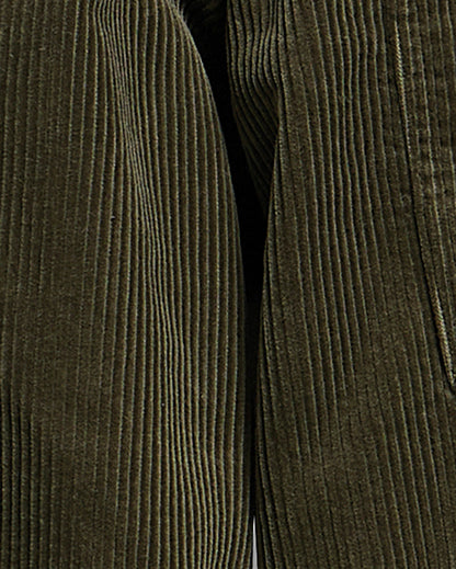 BARBOUR x NORBIT OVERSIZED CORD TROUSERS - OLIVE