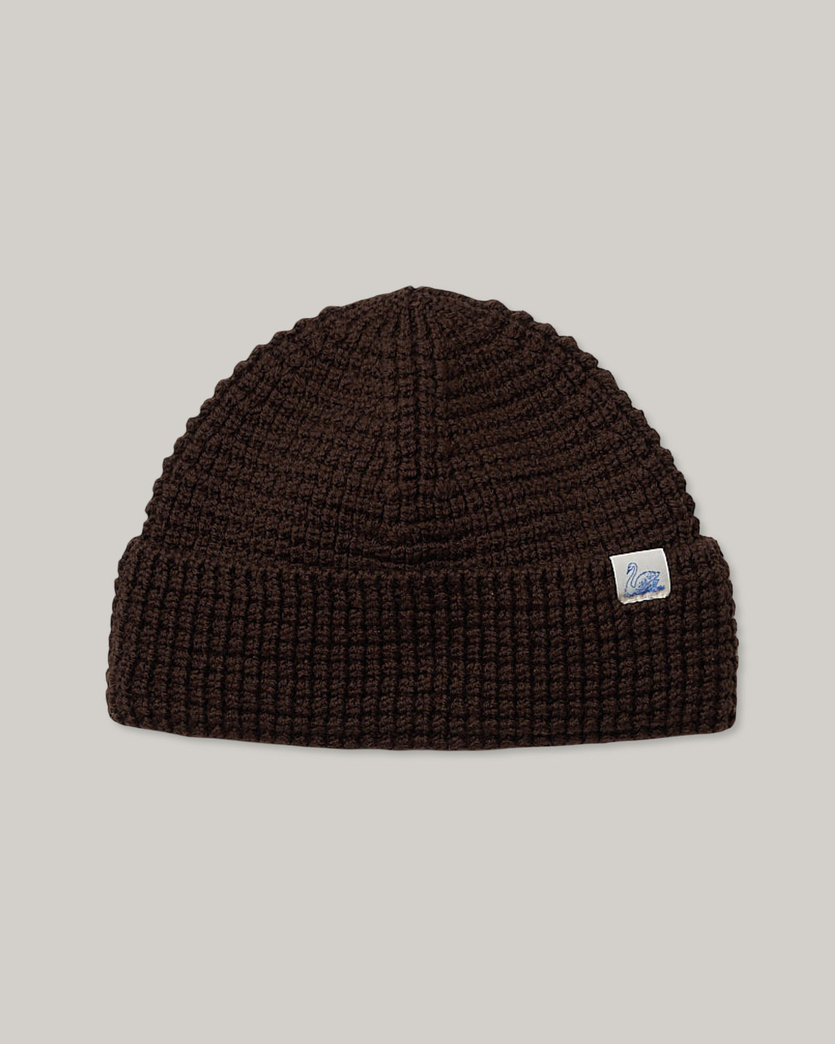 MERZ B. SCHWANEN WAFFLE STRUCTURE STURDY BEANIE - COFFEE