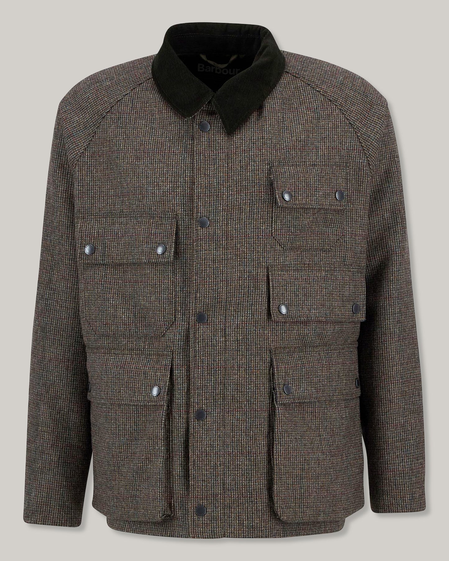 BARBOUR EDITOR WOOL JACKET - OLIVE CHECK