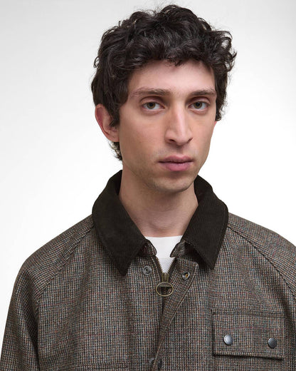 BARBOUR EDITOR WOOL JACKET - OLIVE CHECK