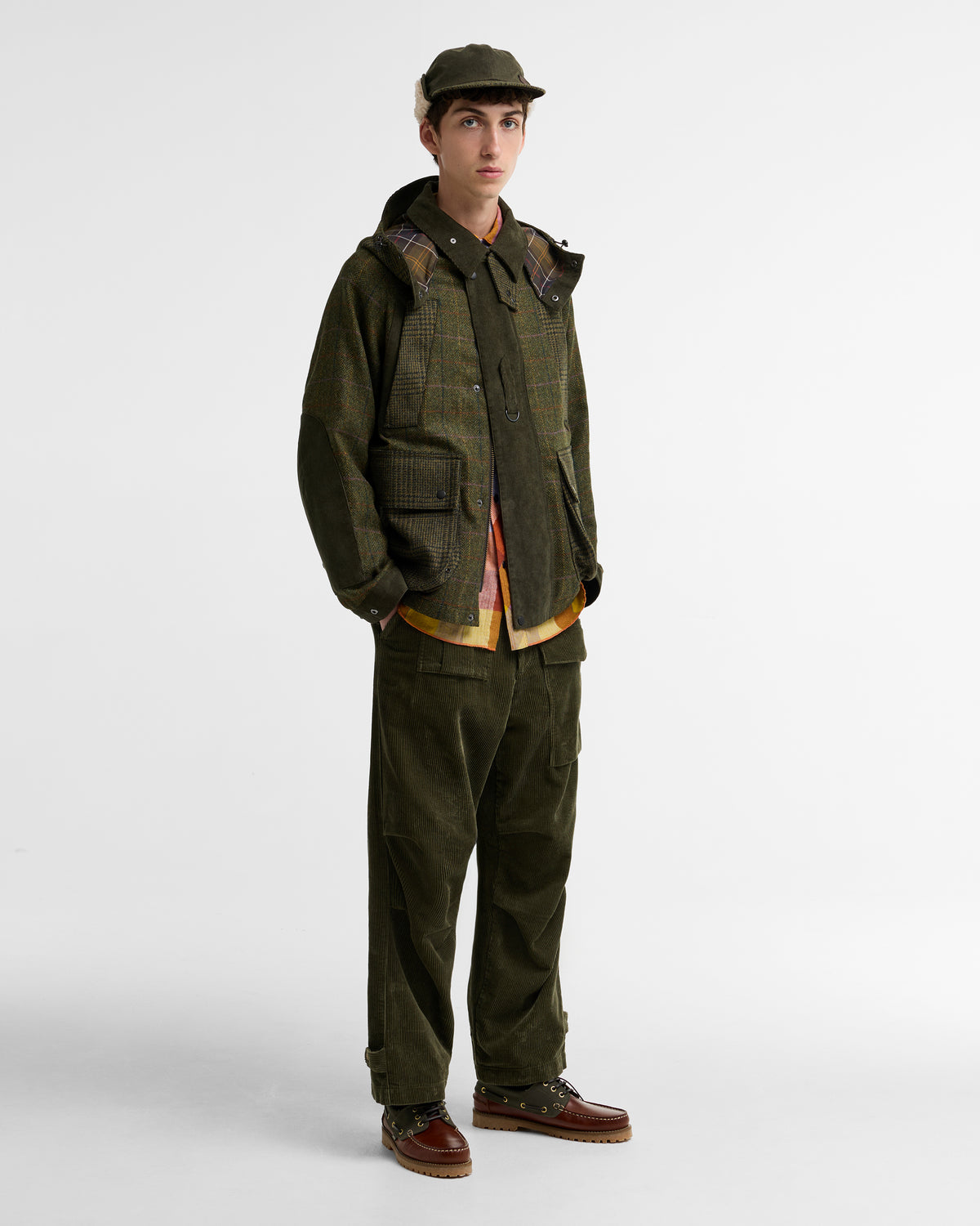 BARBOUR x NORBIT WOOL JACKET - OLIVE