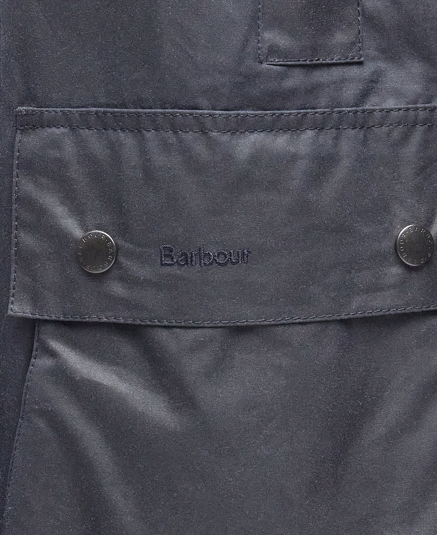 BARBOUR BORDER WAX JACKET - NAVY