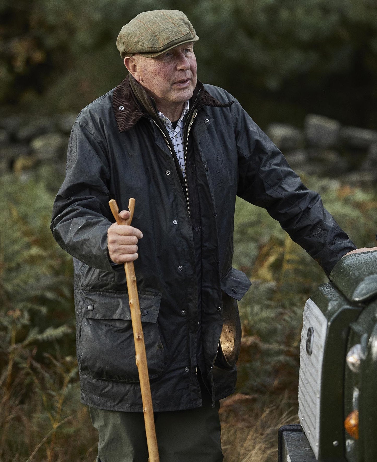 BARBOUR BORDER WAX JACKET - SAGE