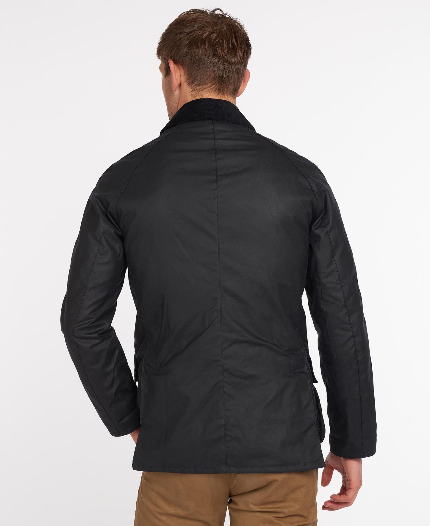 BARBOUR ASHBY WAXED JACKET - NAVY