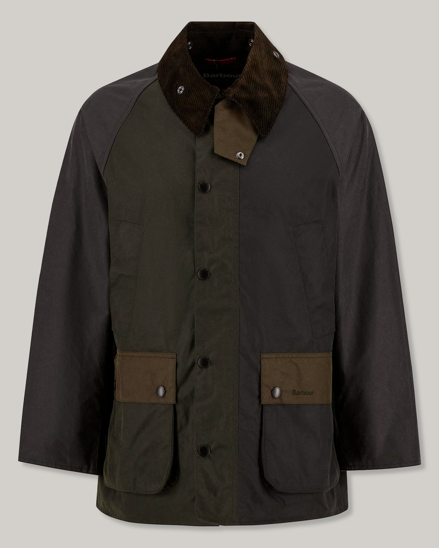 BARBOUR PATCHWORK BEDALE OS WAX JACKET - SAGE MULTI