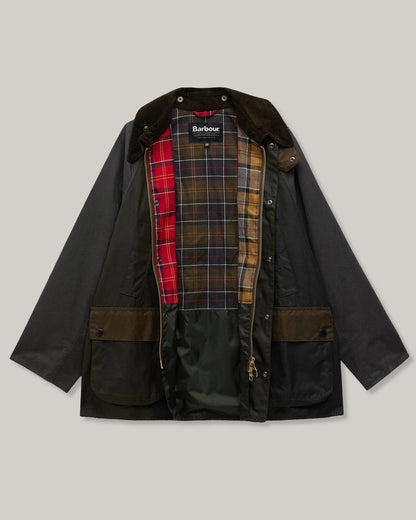 BARBOUR PATCHWORK BEDALE OS WAX JACKET - SAGE MULTI