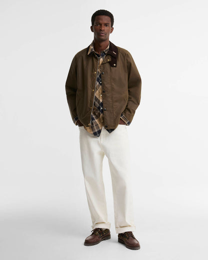 BARBOUR ICONS TRANSPORT WAXED JACKET - BROWN