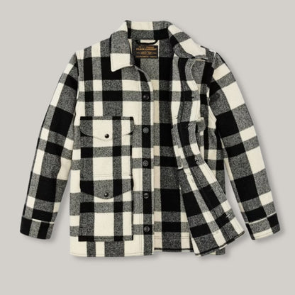 FILSON MACKINAW CRUISER JACKET - NATURAL/ BLACK