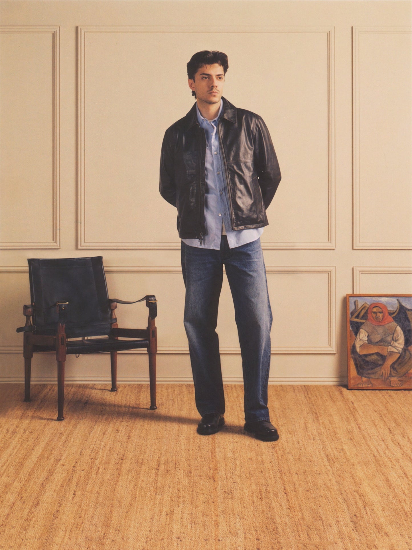 KNICKERBOCKER BENSON LEATHER JACKET - BROWN
