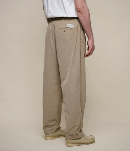 MERZ B. SCHWANEN UNISEX COTTON CORDUROY PANTS - DUSTED KHAKI