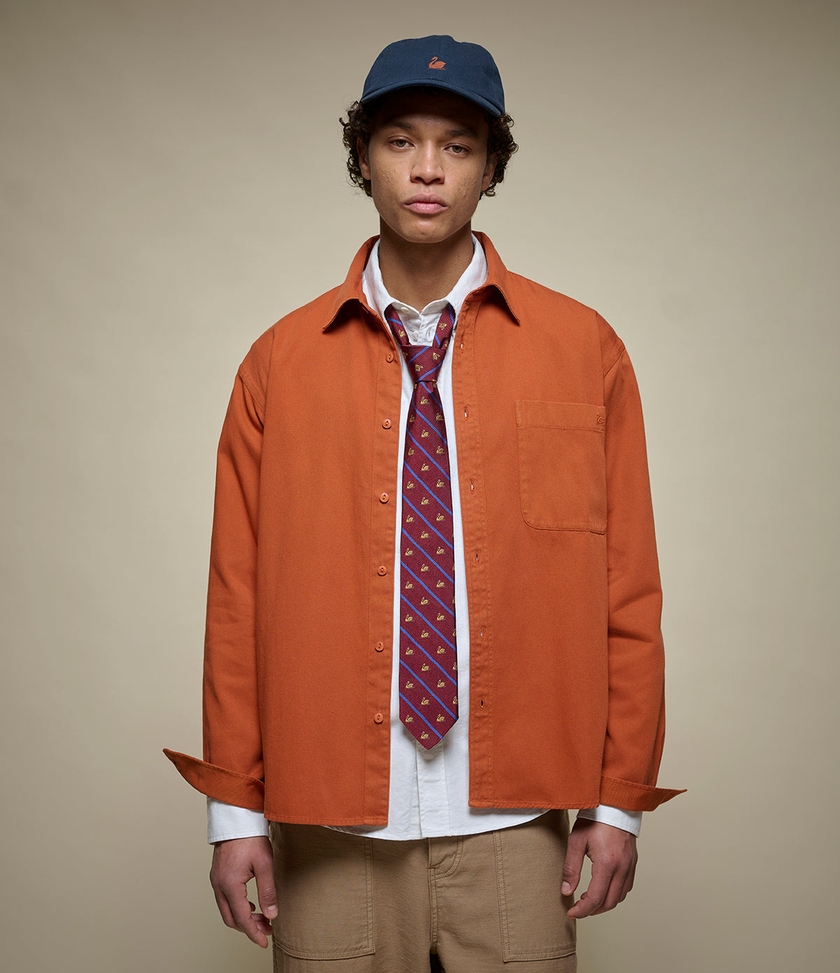 MERZ B SCHWANEN SHIRT01RT - DARK RUST