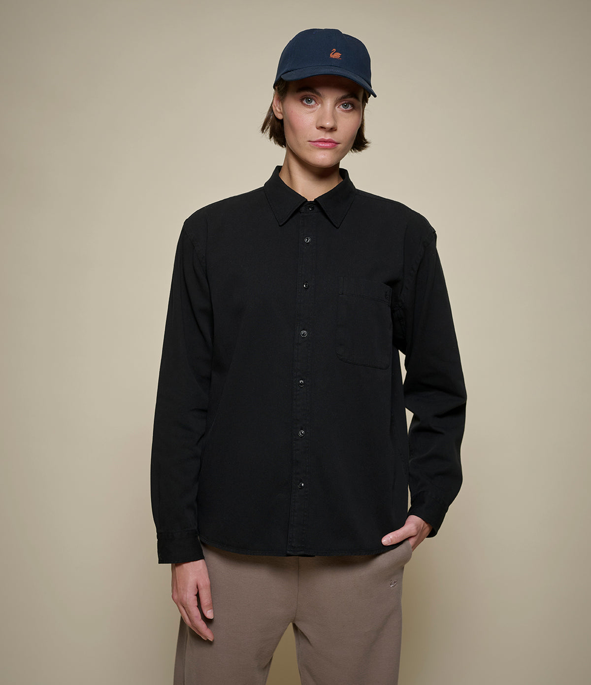 MERZ B SCHWANEN SHIRT01RT - DEEP BLACK