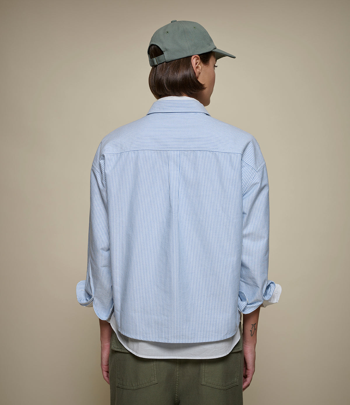 MERZ B. SCHWANEN SHIRT05OX -  STRIPES LIGHT BLUE