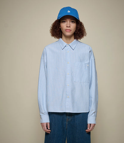 MERZ B. SCHWANEN SHIRT05OX -  STRIPES LIGHT BLUE