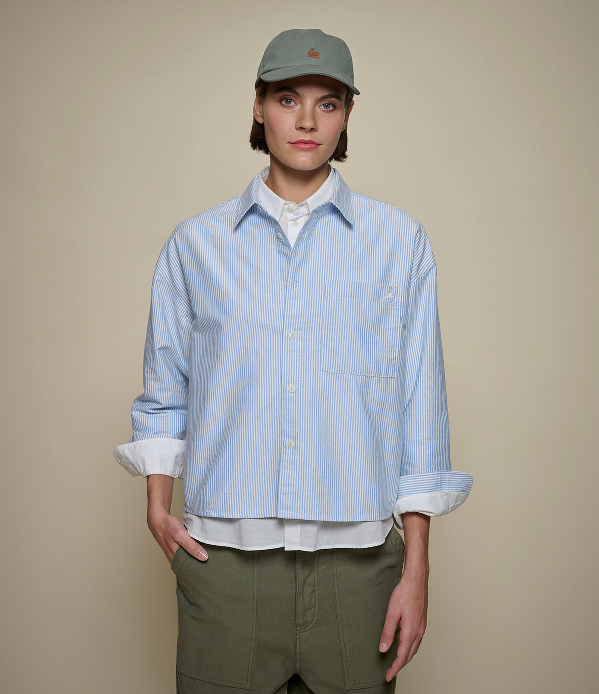 MERZ B. SCHWANEN SHIRT05OX -  STRIPES LIGHT BLUE
