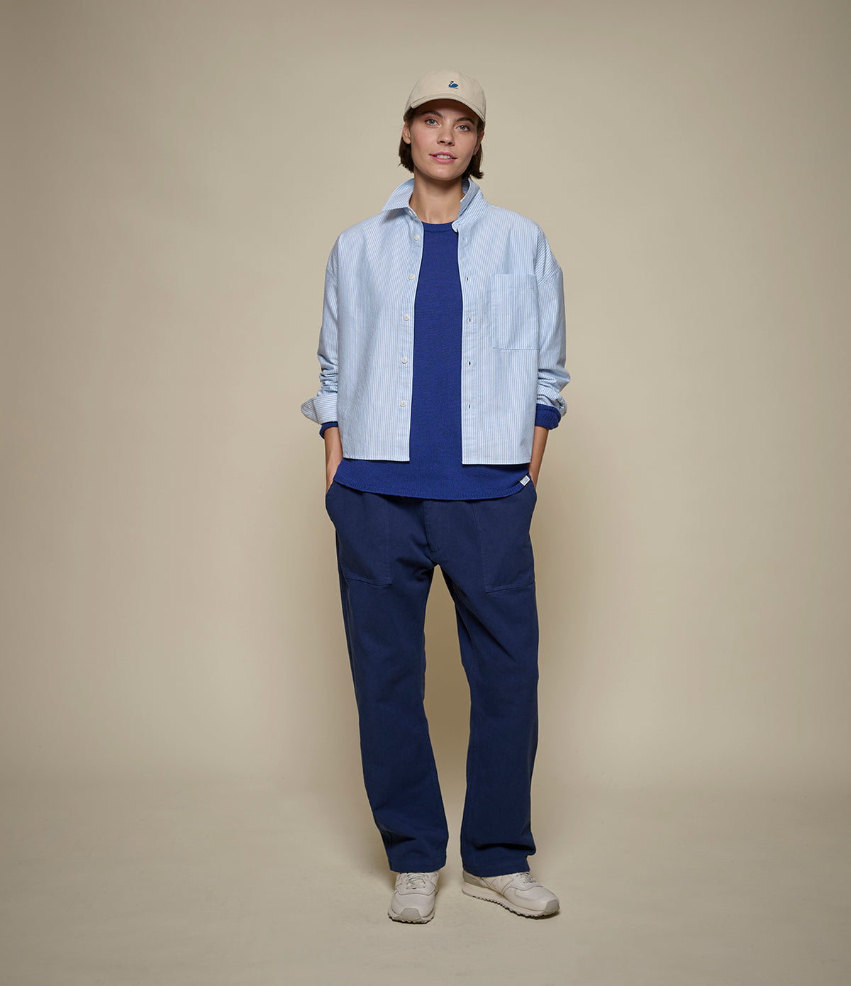 MERZ B. SCHWANEN SHIRT05OX -  STRIPES LIGHT BLUE