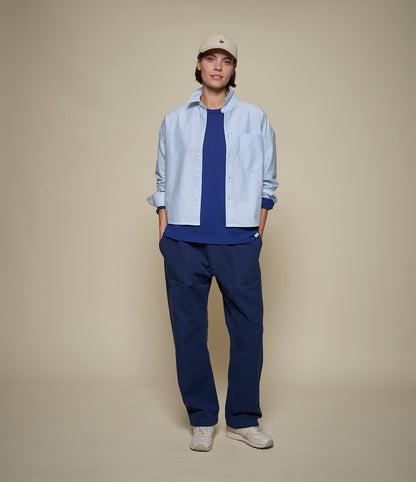MERZ B. SCHWANEN SHIRT05OX -  STRIPES LIGHT BLUE