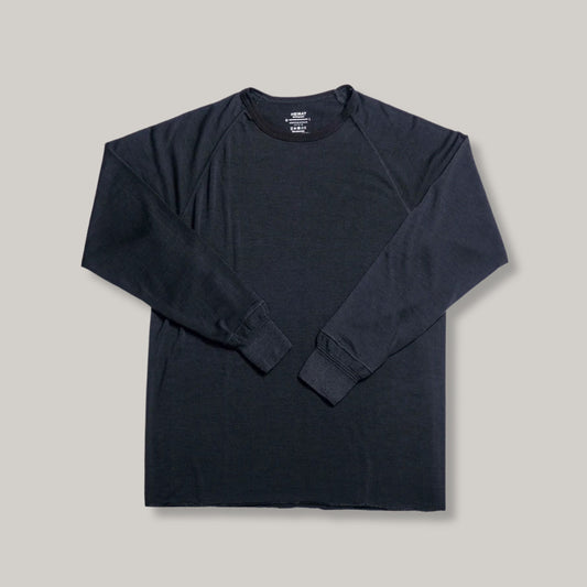 HEIMAT MERINO RAGLAN LONG SLEEVE TEE - SCHWARZ