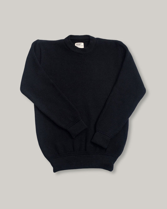HEIMAT MERINO CREWNECK SWEATER - BLACK