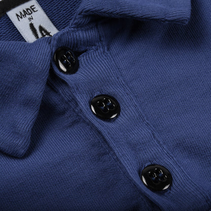 MONITALY  FRENCH TERRY L/S POLO - NAVY