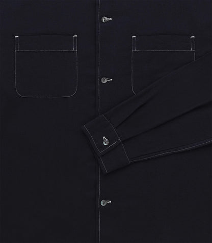 KNICKERBOCKER MURRAY MODAL & MERINO SHIRT - DARK NAVY