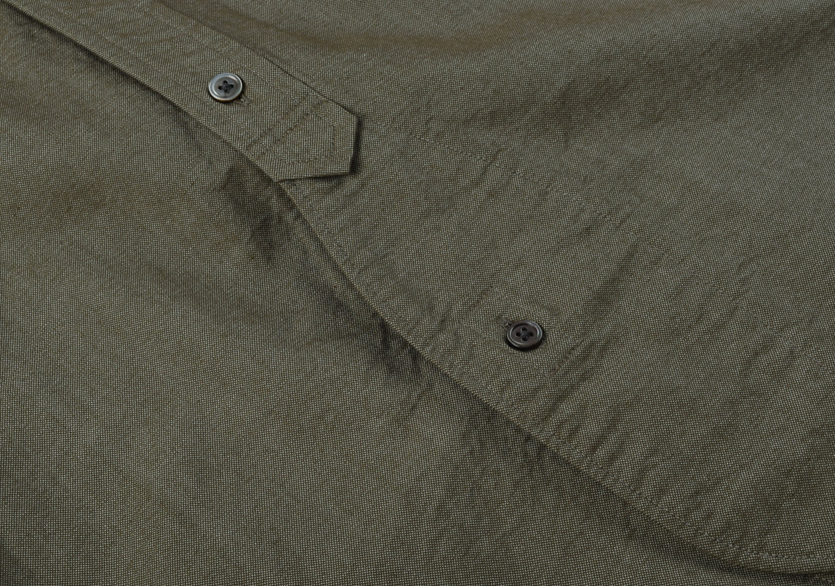 NIGEL CABOURN MAINLINE BRITISH OFFICERS SHIRT - DARK GREEN