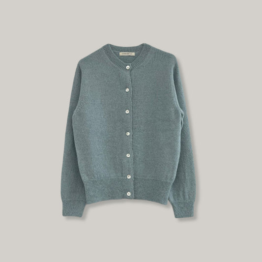 NOTHING WRITTEN MOA MOHAIR CARDIGAN - BLUE