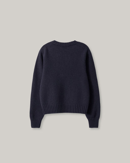 NOTHING WRITTEN BUNNY WOOL PULLOVER - NAVY