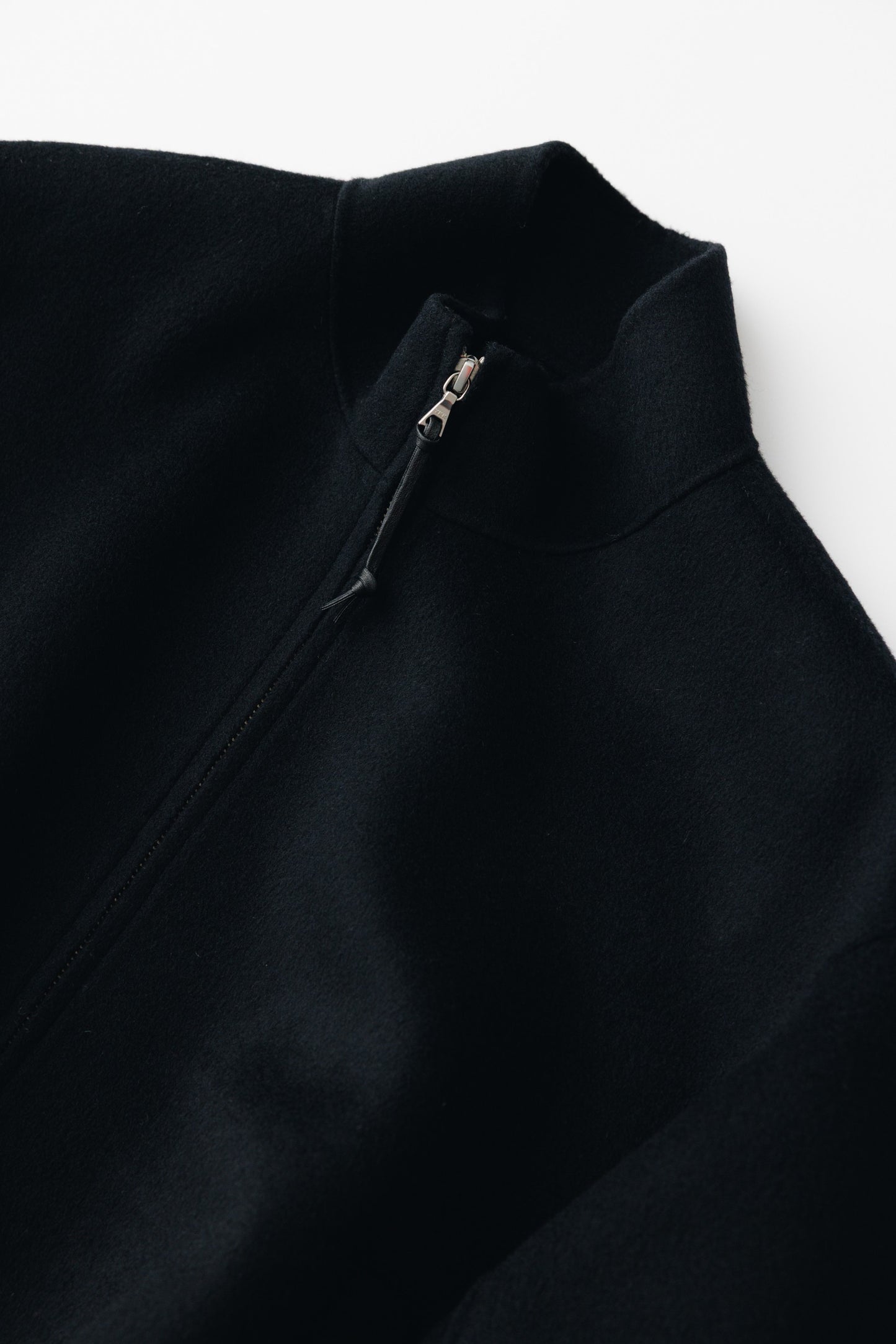 NOTHING WRITTEN LEATHER PLAZA ZIP BLOUSON - DARK NAVY