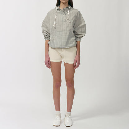 NOTHING WRITTEN CASTEL HOODIE ANORAK - CHECK