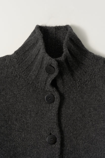 NOTHING WRITTEN MARRIE SOFT POCKET CARDIGAN - CHARCOAL