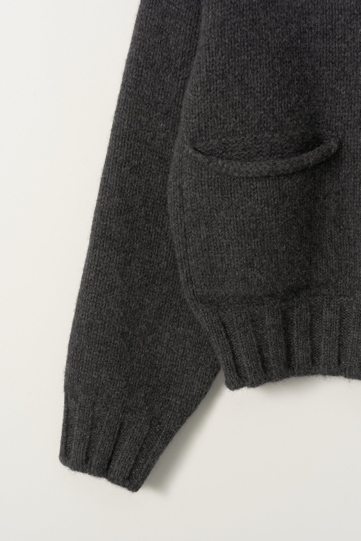 NOTHING WRITTEN MARRIE SOFT POCKET CARDIGAN - CHARCOAL