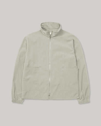 WORKS AND DAYS - NYLON TRAINING ZIP JACKET - LIGHT KHAKI