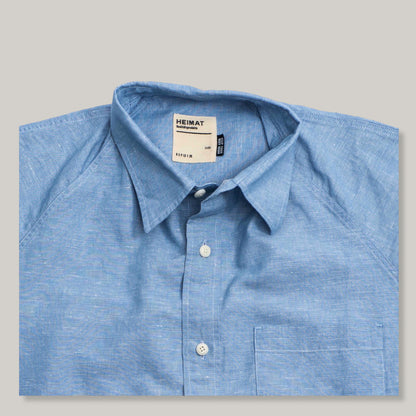 HEIMAT  COTTON/ HEMP ARTIST SHIRT - TRAIL BLUE