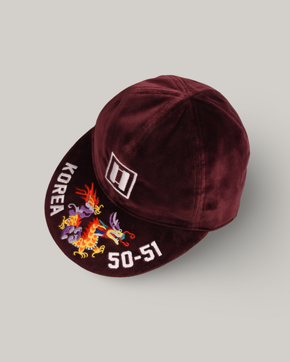 PAPA NUI KOREA '51 CAP - BURGUNDY VELVET