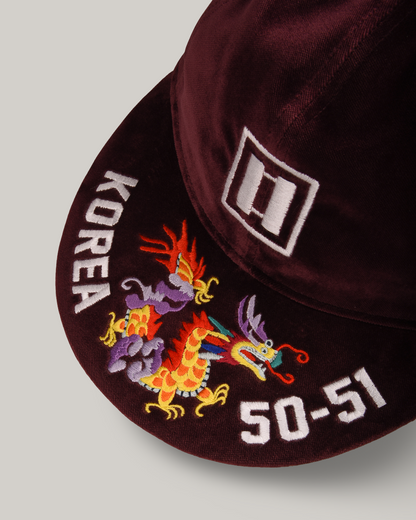 PAPA NUI KOREA '51 CAP - BURGUNDY VELVET
