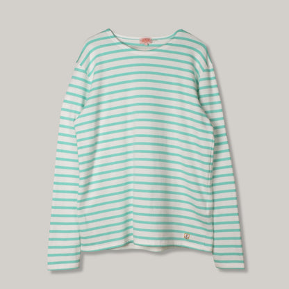 ARMOR LUX HERITAGE BRETON T-SHIRT L/S - NATURE/MINT GREEN