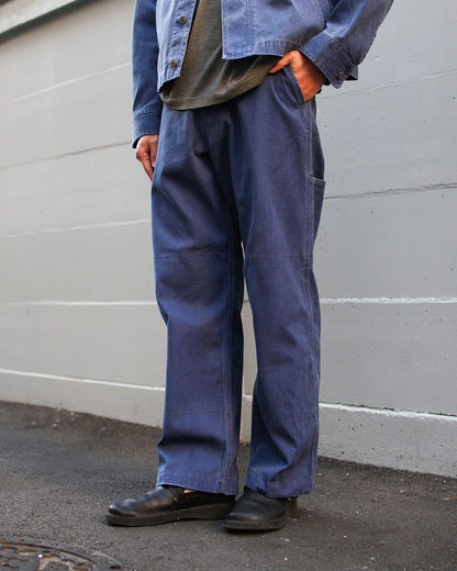 SNOW PEAK SULPHUR DYED FADE PANTS - BLUE