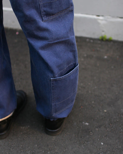 SNOW PEAK SULPHUR DYED FADE PANTS - BLUE