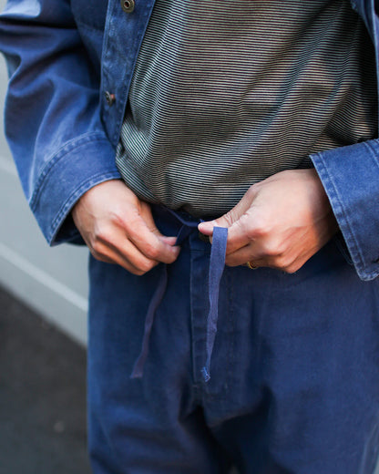 SNOW PEAK SULPHUR DYED FADE PANTS - BLUE