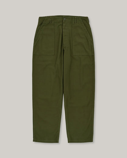 CIOTA COTTON BACK SATEEN BAKER PANTS - DARK OLIVE (ONE WASH)