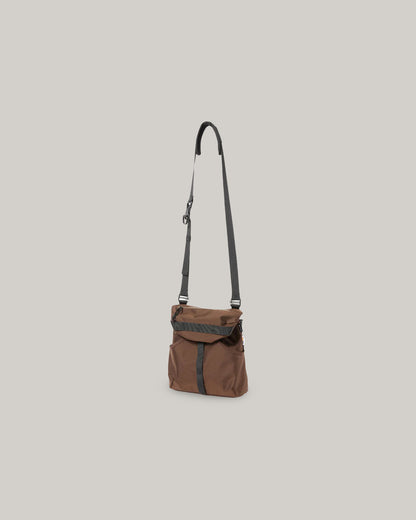 SNOW PEAK RECYCLED CORDURA SHOULDER BAG - BROWN