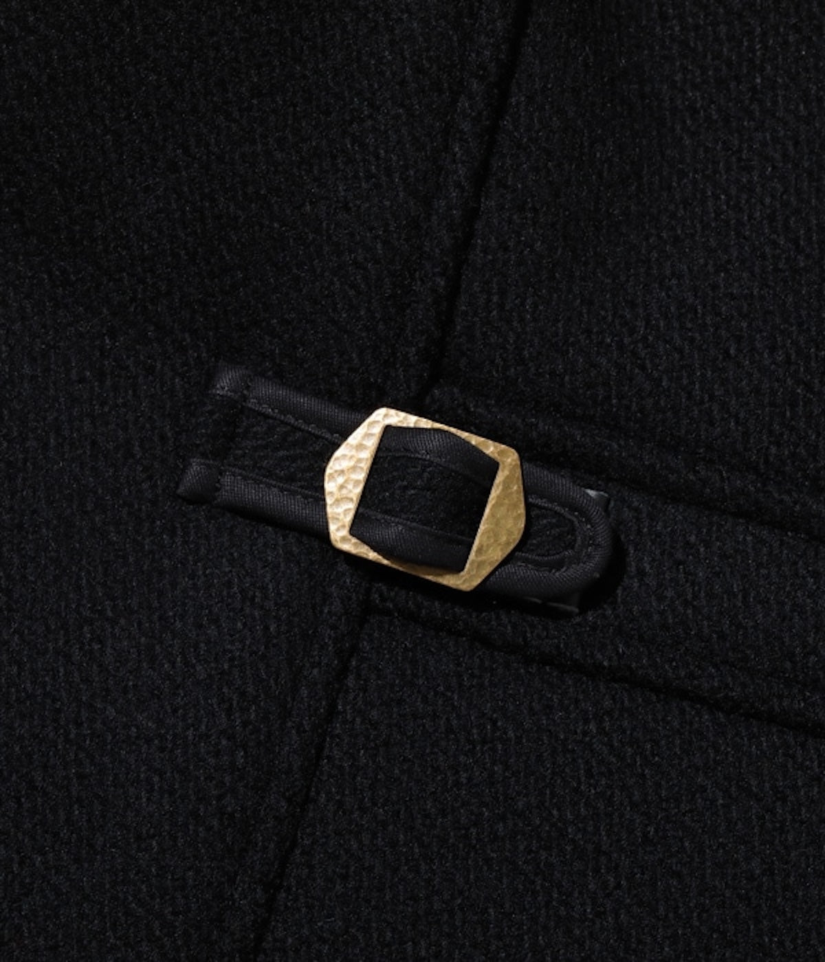 SUGAR CANE WOOL MELTON SPORTS JACKET - BLACK