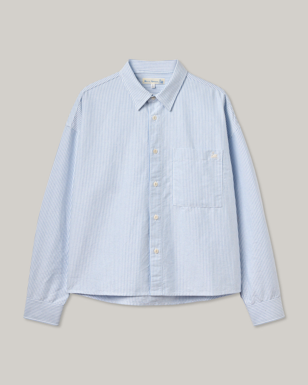 MERZ B. SCHWANEN SHIRT05OX -  STRIPES LIGHT BLUE