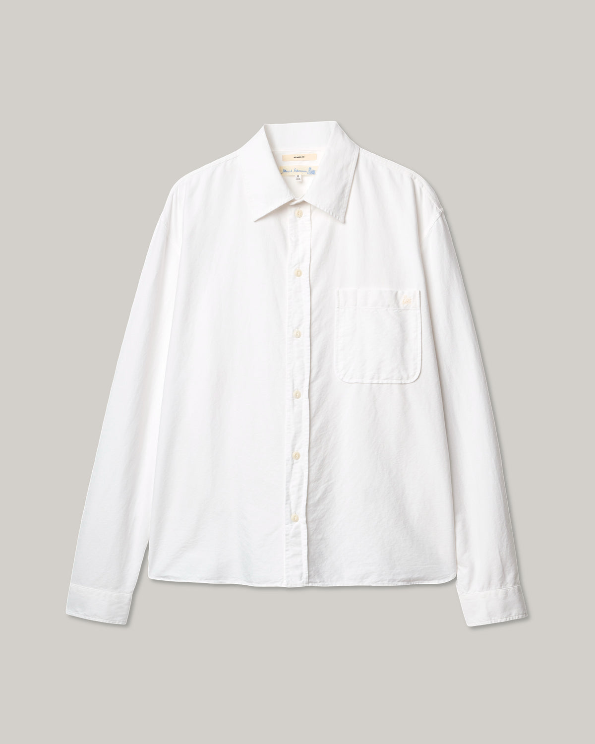 MERZ B. SCHWANEN SHIRT11OX MODERN CUT OXFORD SHIRT - WHITE