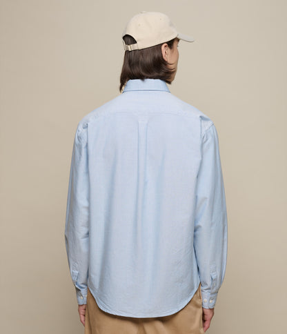 MERZ B. SCHWANEN SHIRT19OX BUTTON DOWN OXFORD - LIGHT BLUE/ WHITE
