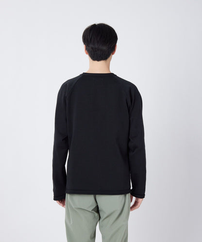 SNOW PEAK WATER-REPELLENT KNIT PULLOVER - BLACK