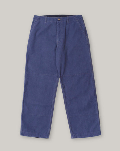 SNOW PEAK SULPHUR DYED FADE PANTS - BLUE