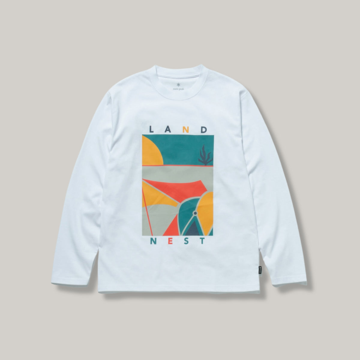 SNOW PEAK LAND NEST L/S T-SHIRT - WHITE